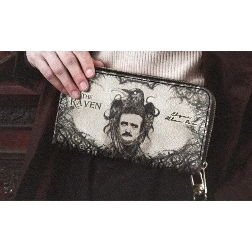 The Raven Wallet Goth Halloween New NWT Grunge Emo Excellent Poe